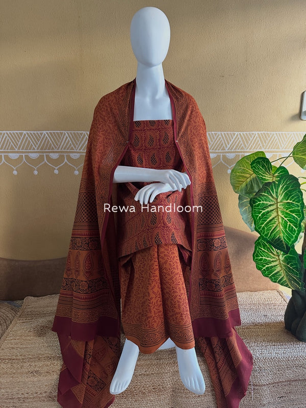 Bagh Print Cotton Suit