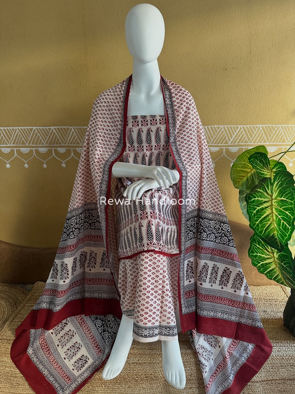 Bagh Print Cotton Suit
