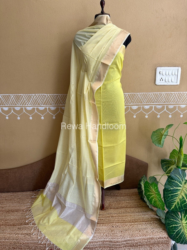 Maheshwari Checks Dress Material
