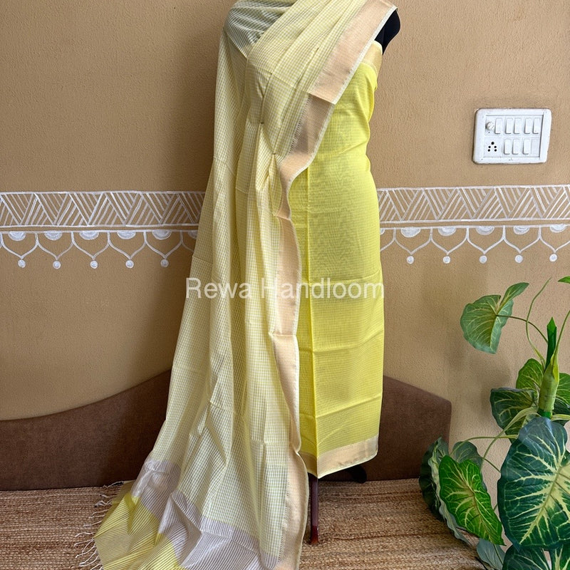 Maheshwari Checks Dress Material