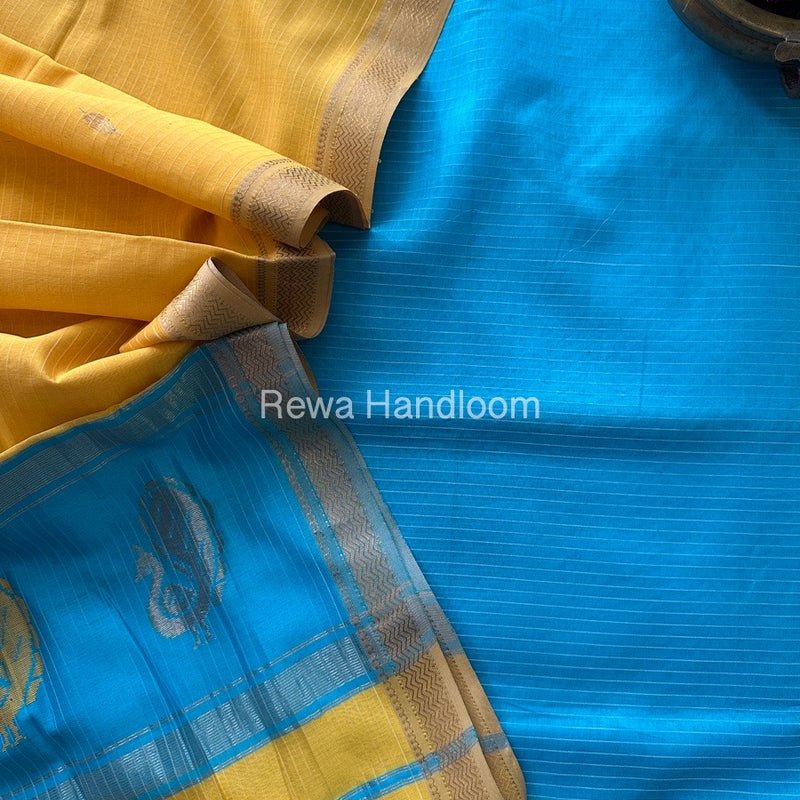 Maheshwari Peacock Buta-Buti Top-Dupatta Set