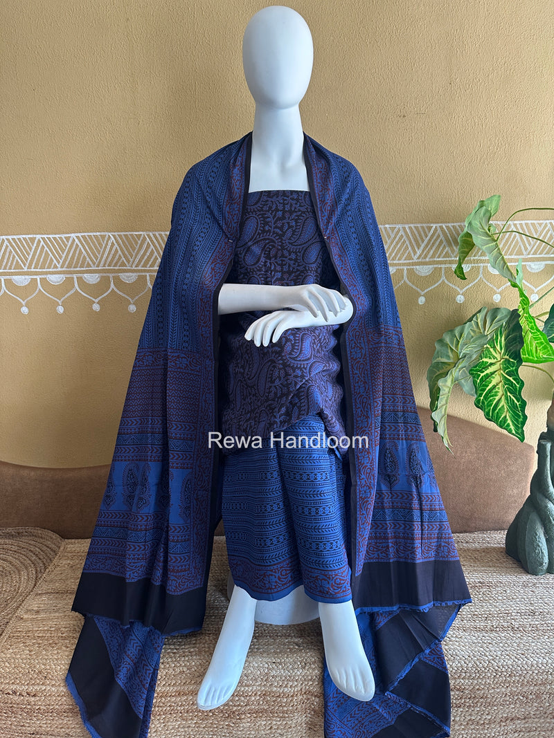 Bagh Print Cotton Suit