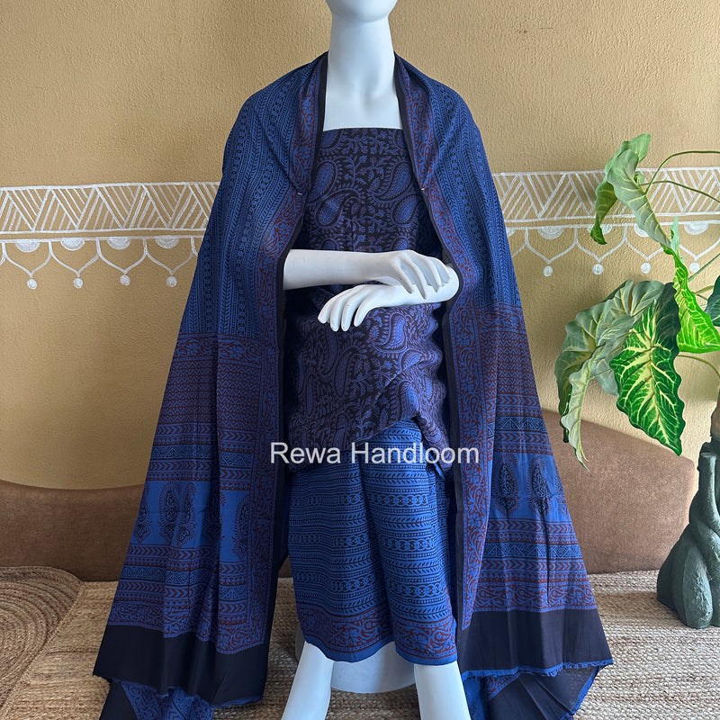 Bagh Print Cotton Suit