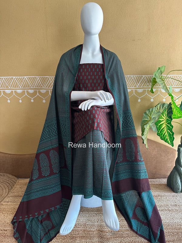 Bagh Print Cotton Suit