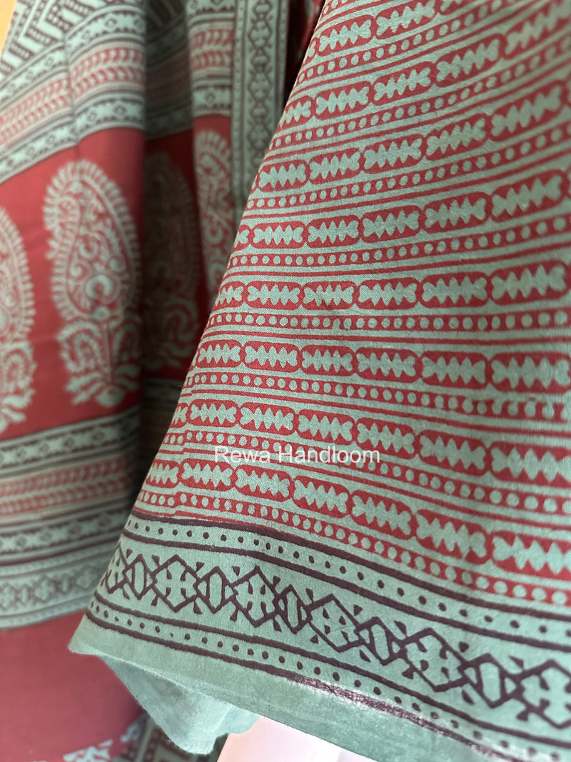 Bagh Print Cotton Suit