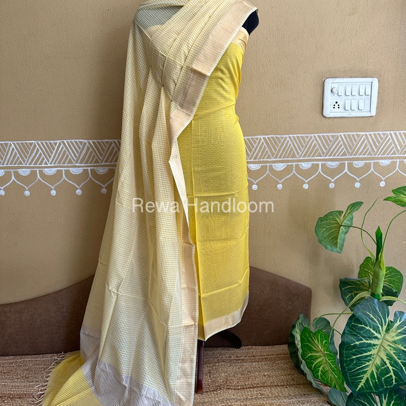 Maheshwari Checks Dress Material 