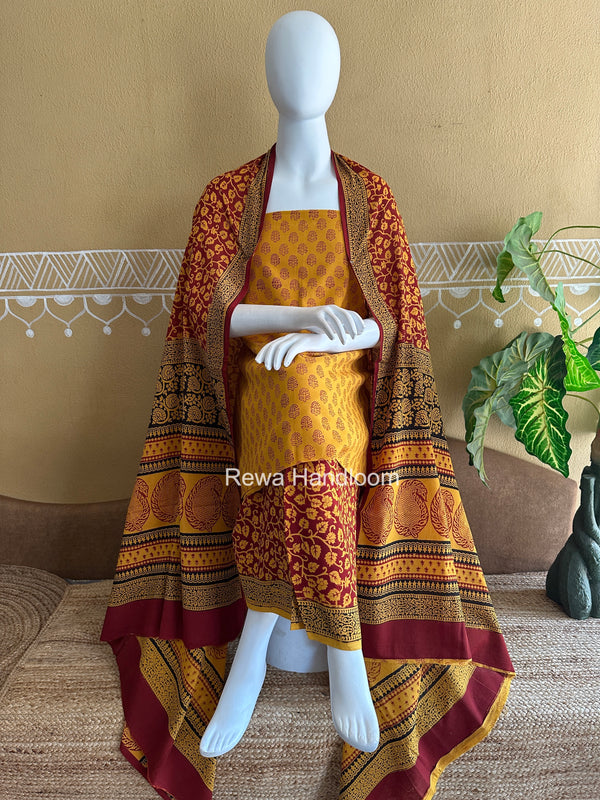 Bagh Print Cotton Suit