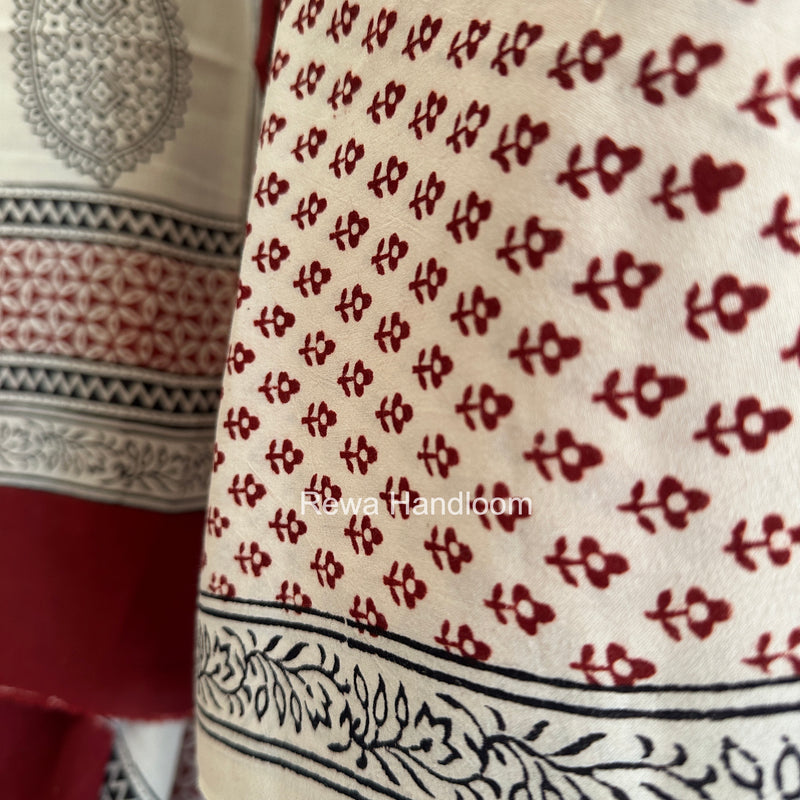 Bagh Print Cotton Suit