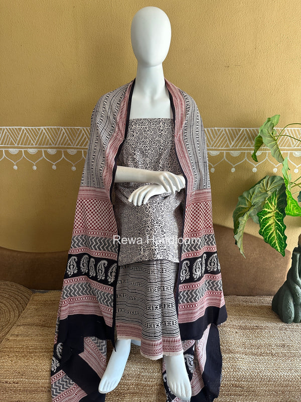 Bagh Print Cotton Suit