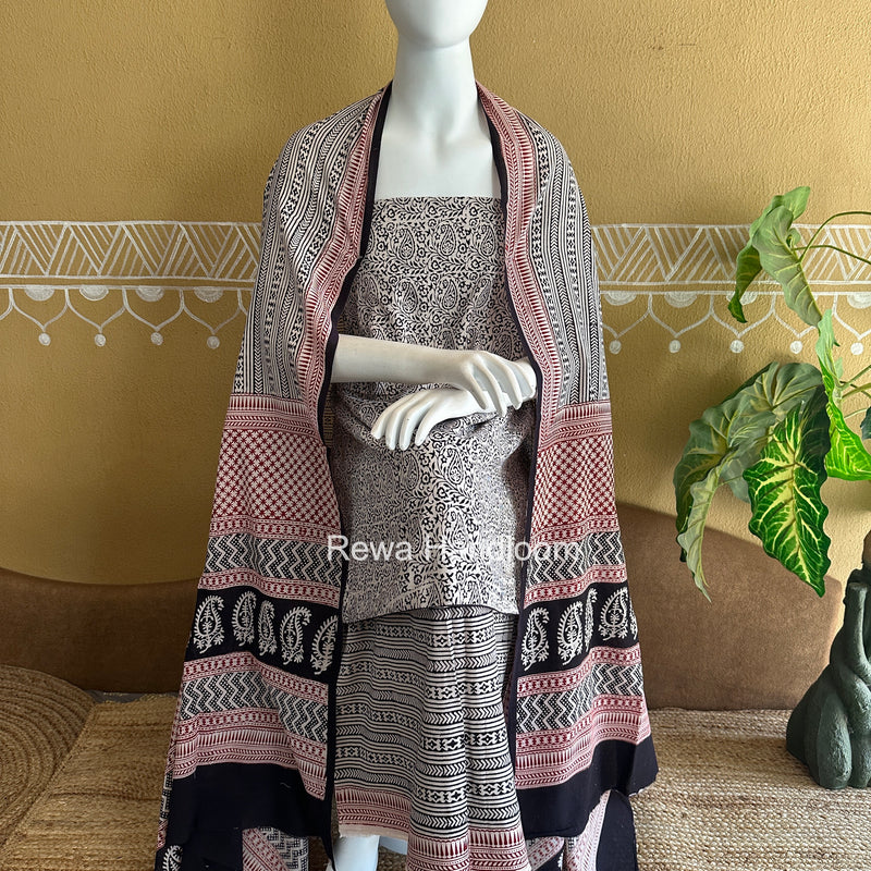 Bagh Print Cotton Suit