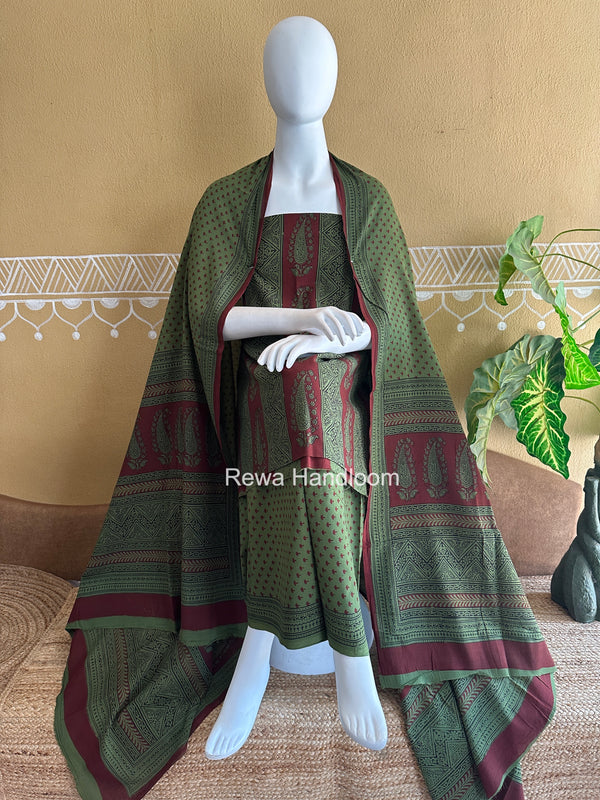Bagh Print Cotton Suit
