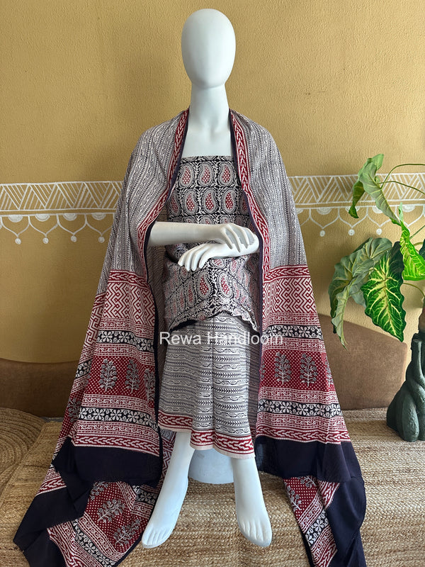 Bagh Print Cotton Suit