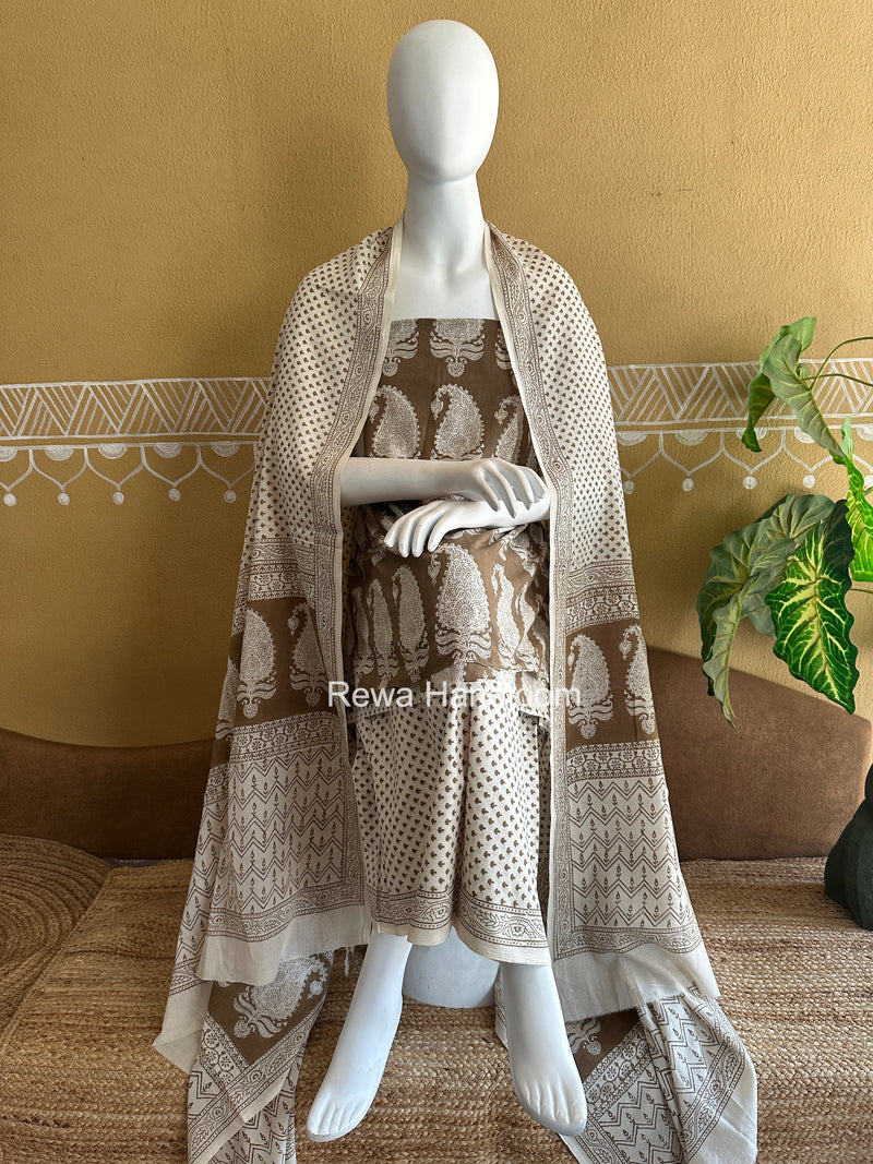 Bagh Print Cotton Suit