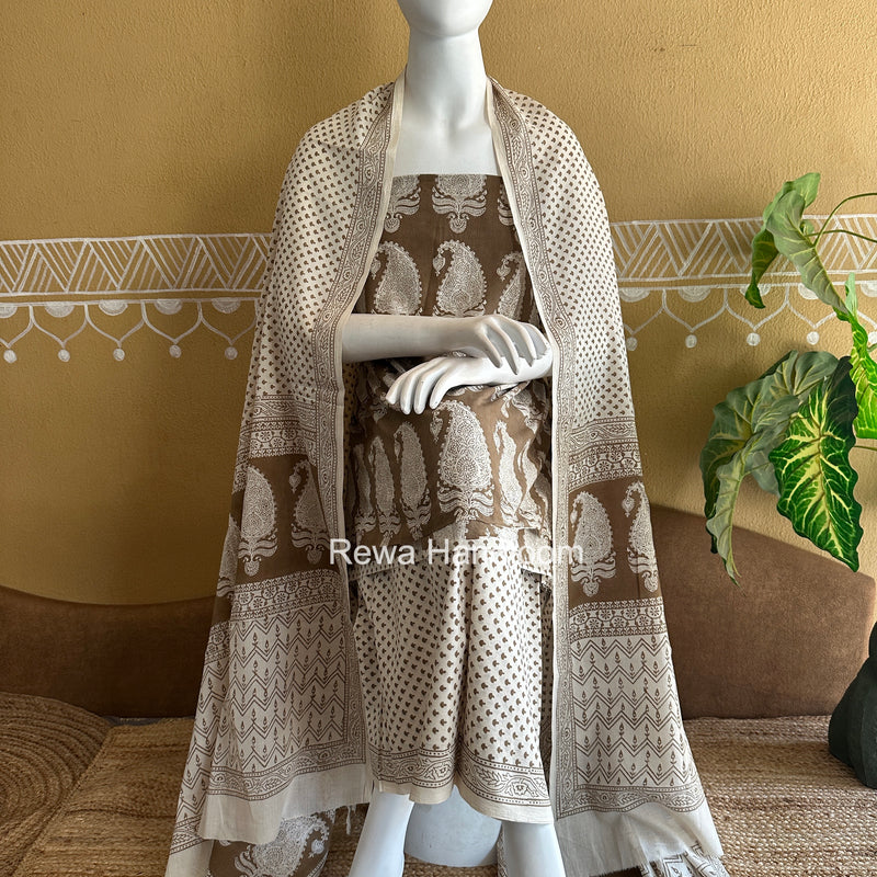 Bagh Print Cotton Suit
