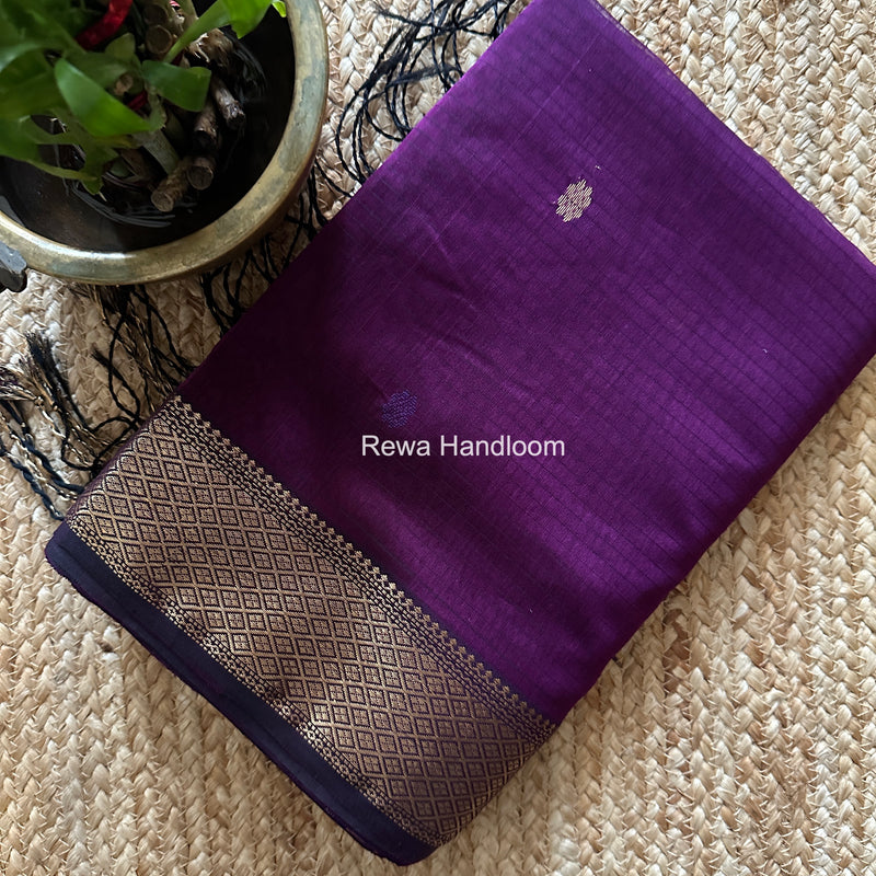 Maheshwari Purple Butta Pallu Saree BTPS085
