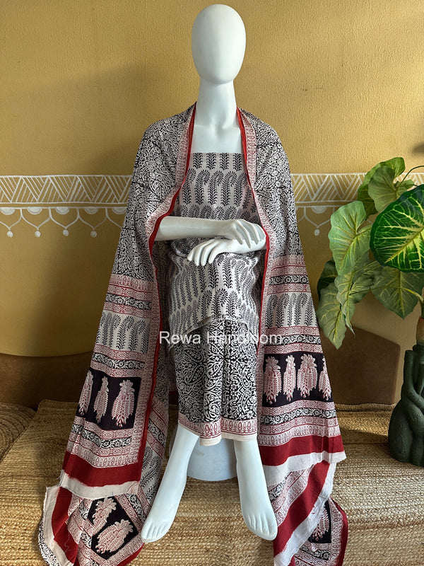 Bagh Print Cotton Suit