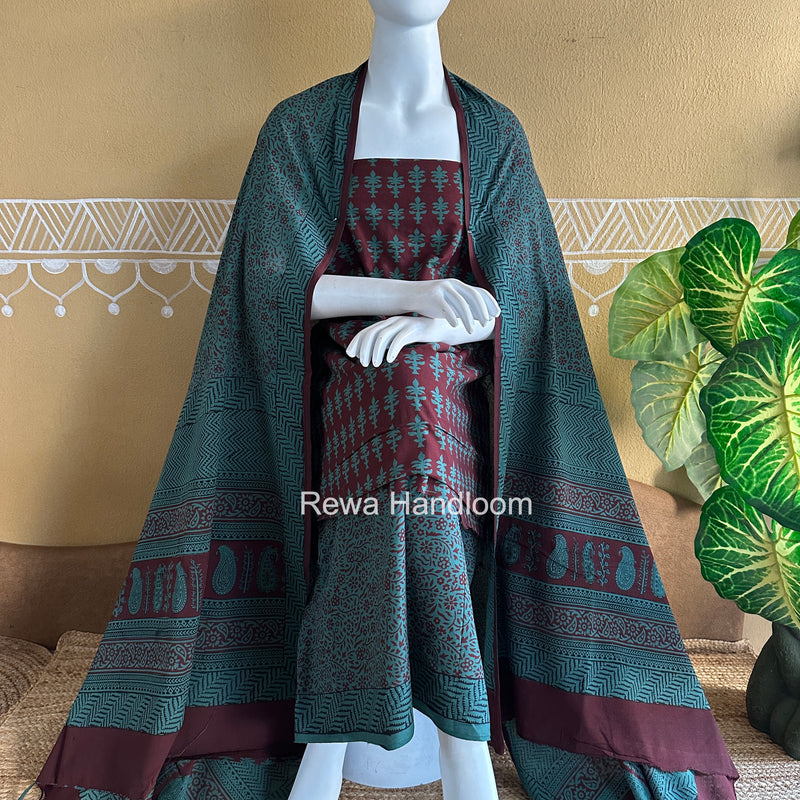 Bagh Print Cotton Suit