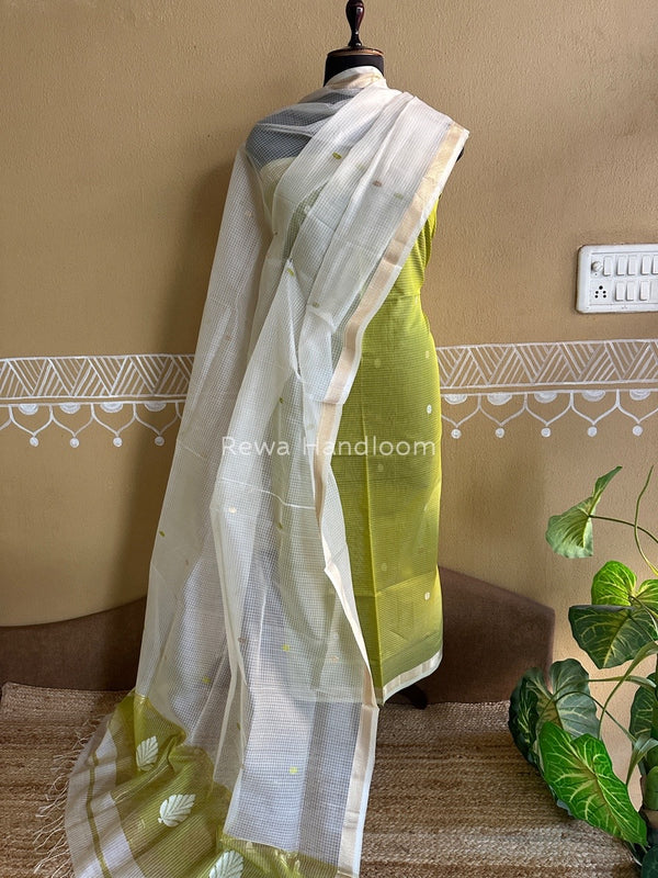 Maheshwari Katan Motifs Top Dupatta Sets