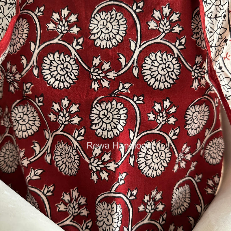 Red-White Bagh Print Cotton Suit BGCSJ0224