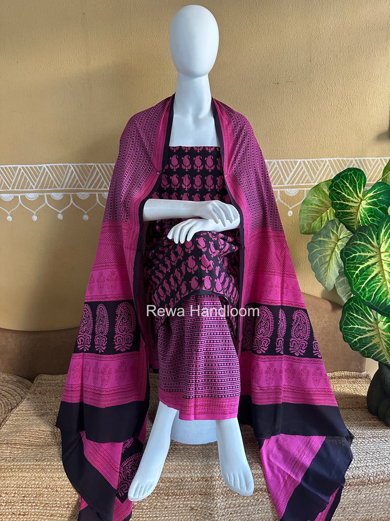 Bagh Print Cotton Suit