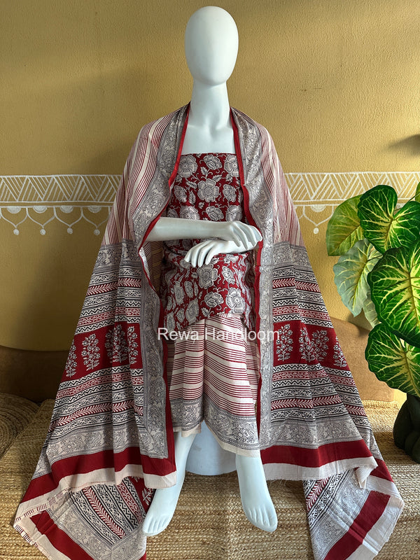 Bagh Print Cotton Suit