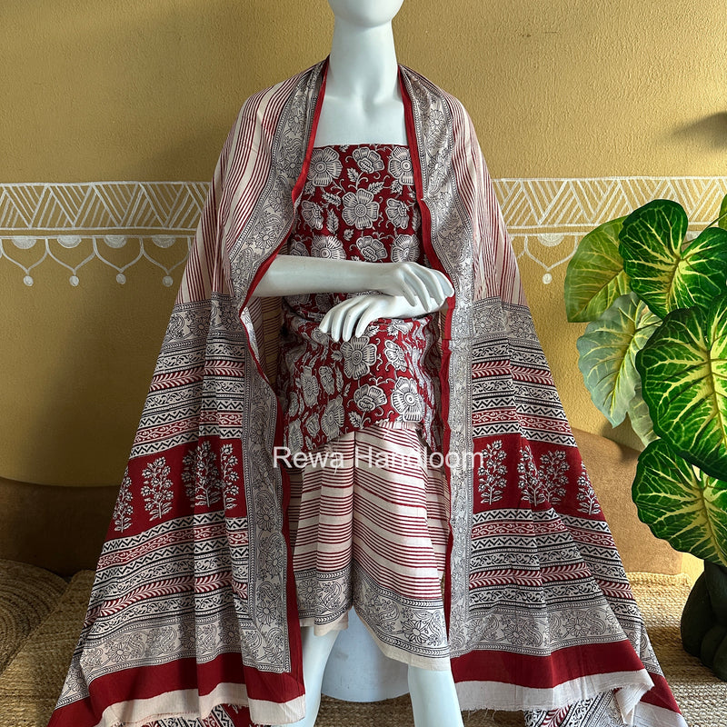 Bagh Print Cotton Suit