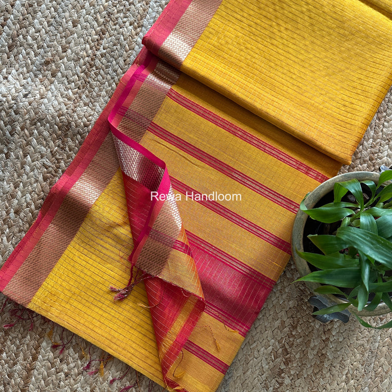 Maheshwari Zari Checks Shaded Saree