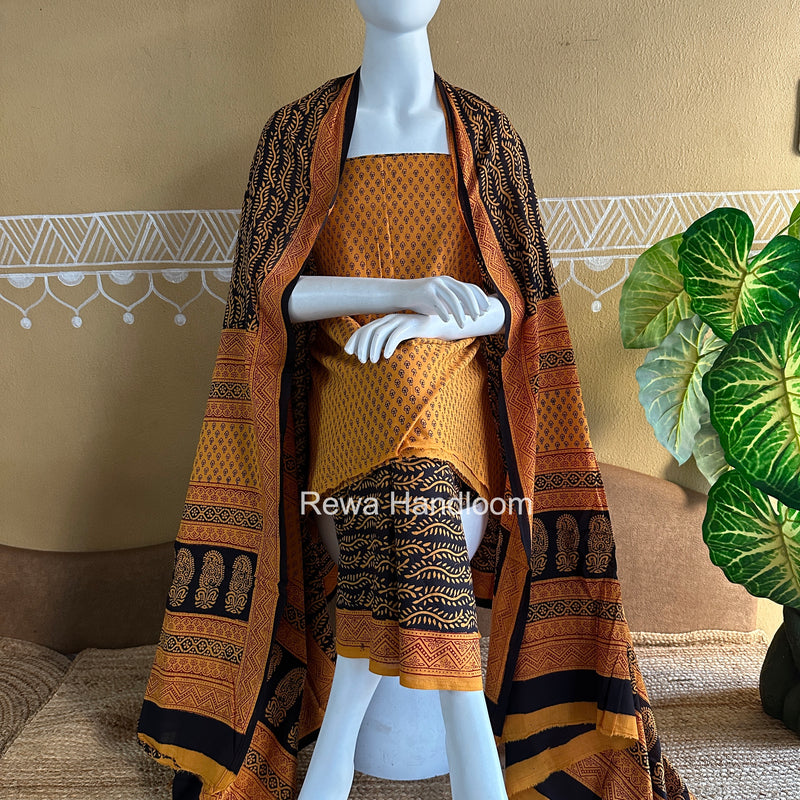 Bagh Print Cotton Suit
