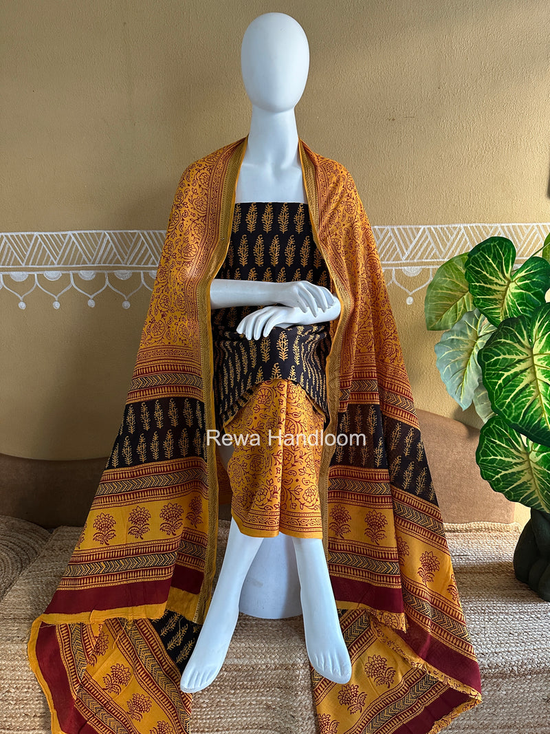 Bagh Print Cotton Suit