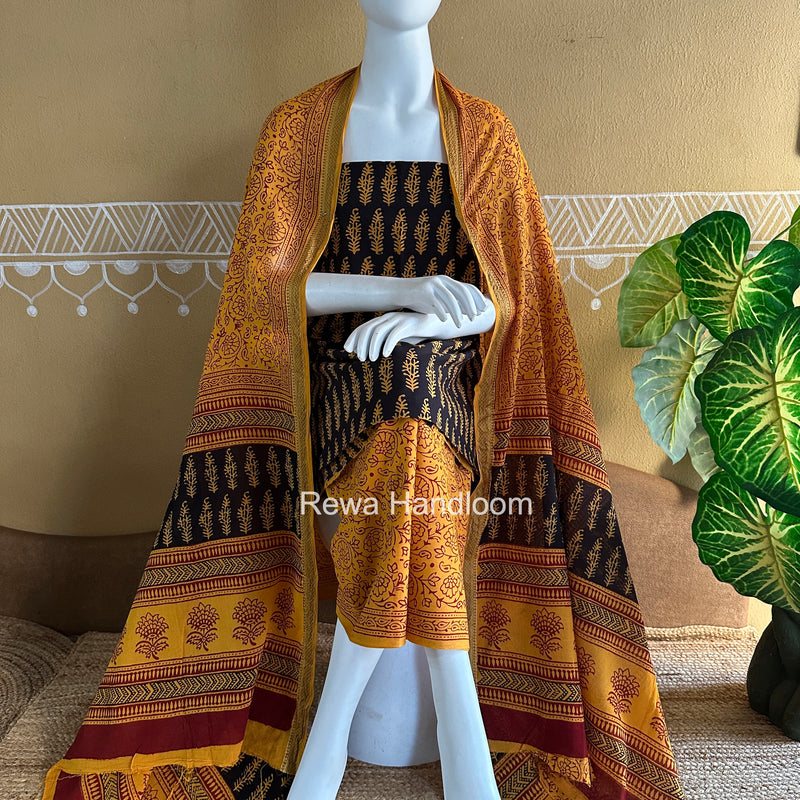 Bagh Print Cotton Suit