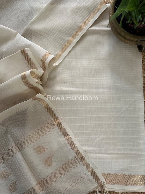 Maheshwari Patti Butti Top-Dupatta Set 