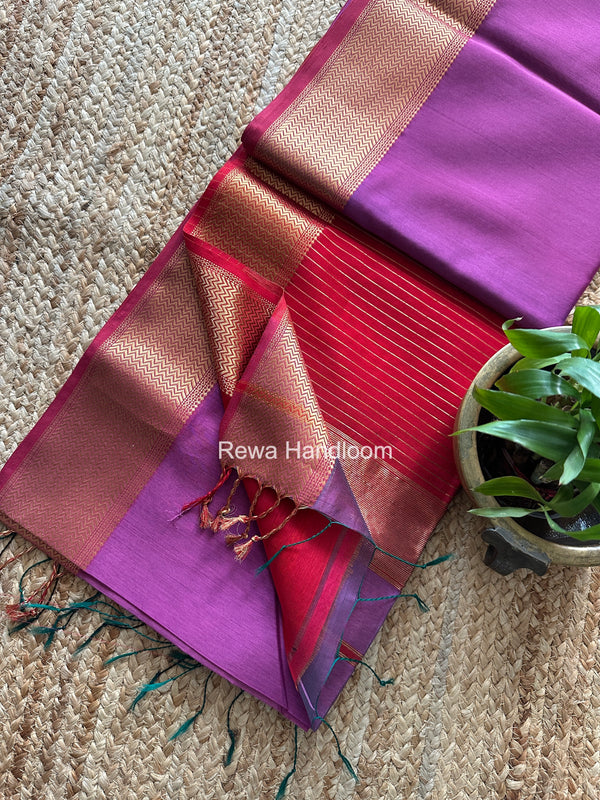 Maheshwari Shaded Plain Saree