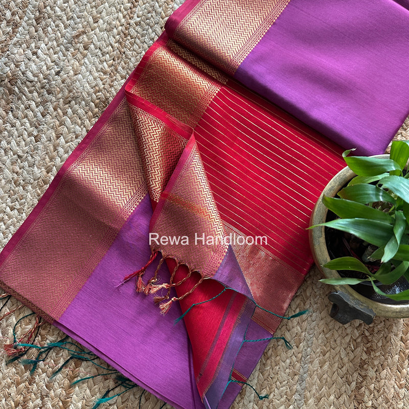 Maheshwari Shaded Plain Saree