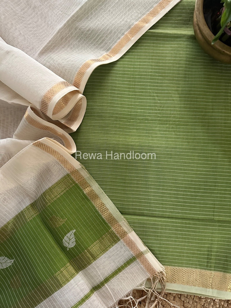 Maheshwari Patti Butti Top-Dupatta Set 