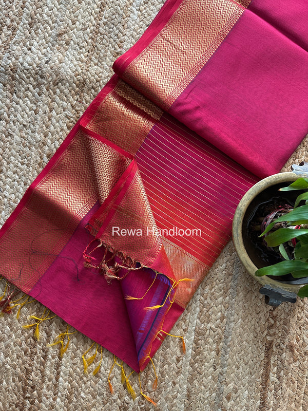 Maheshwari Shaded Plain Saree