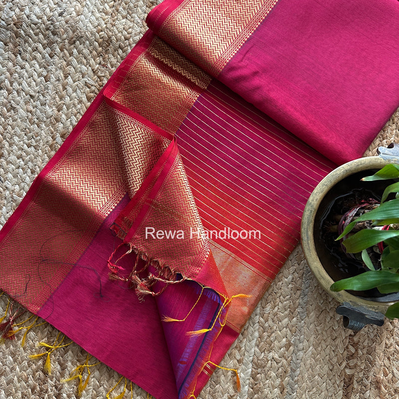 Maheshwari Shaded Plain Saree