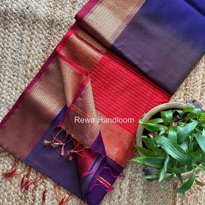 Maheshwari Shaded Plain Saree
