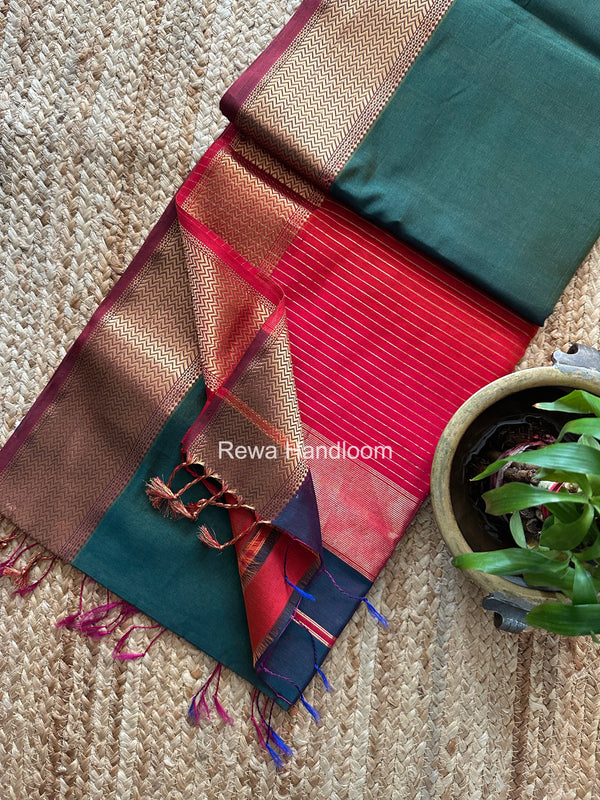 Maheshwari Shaded Plain Saree