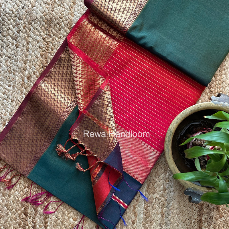 Maheshwari Shaded Plain Saree