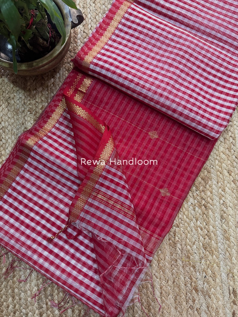 Exclusive Maheshwari Checks Saree 