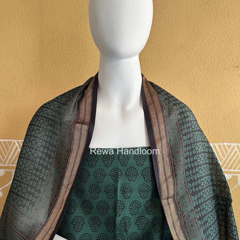 Maheshwari Aqua Green Bagh Print Suit BSP0197