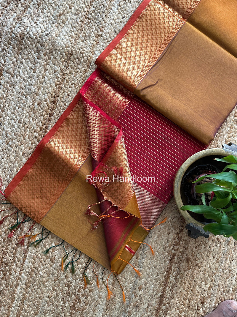 Maheshwari Shaded Plain Saree