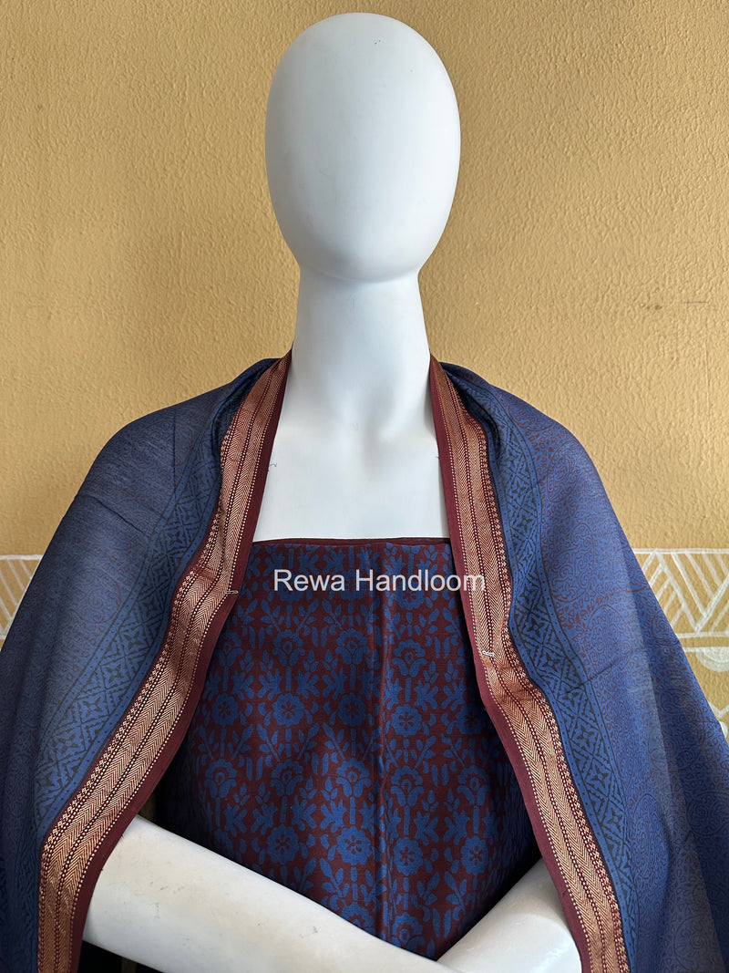 Maheshwari Blue Bagh Print Suit BSP0189