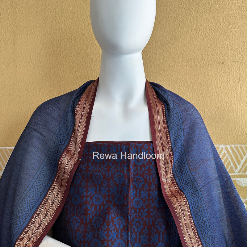 Maheshwari Blue Bagh Print Suit BSP0189