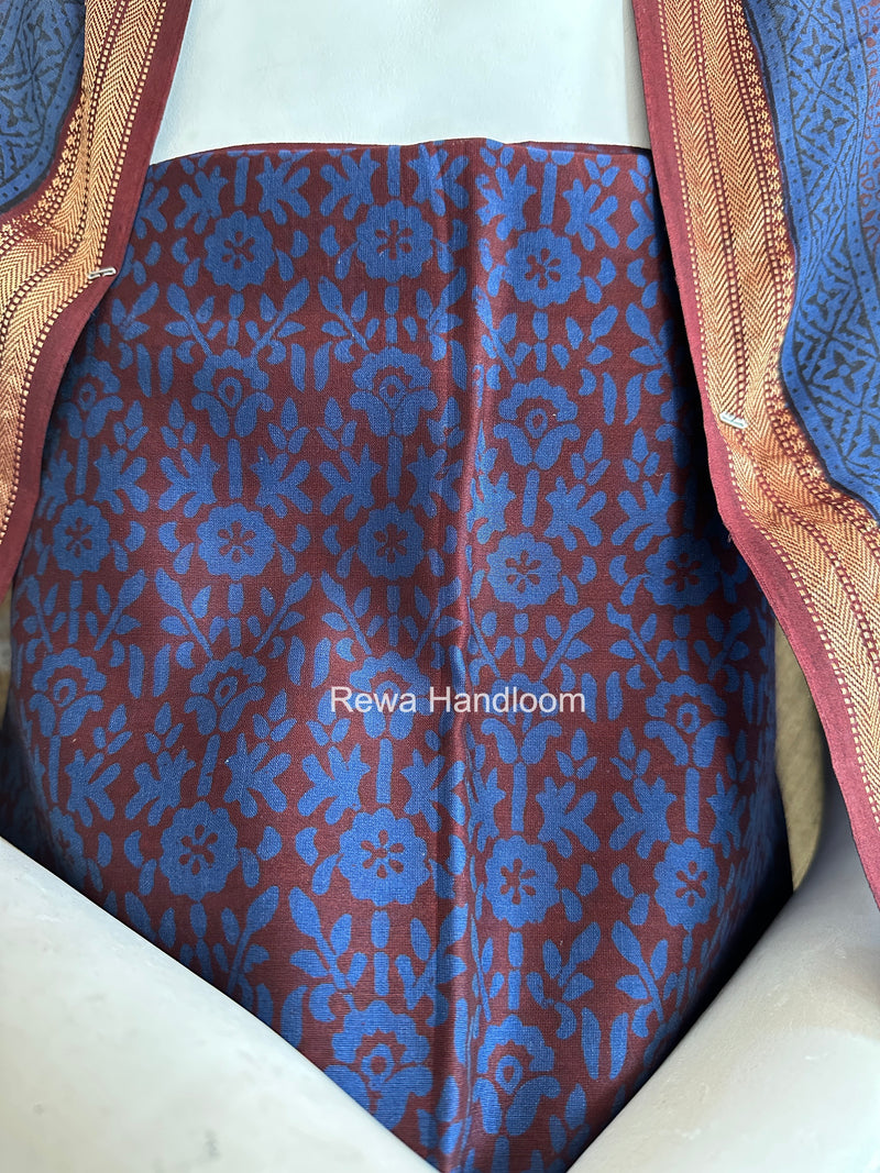 Maheshwari Blue Bagh Print Suit BSP0189