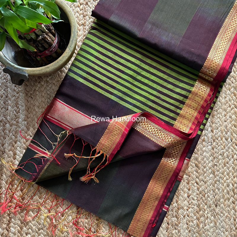 Maheshwari Shaded Plain Saree