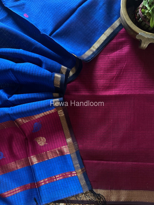 Maheshwari Patti Butti Top-Dupatta Set 