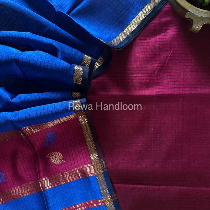 Maheshwari Patti Butti Top-Dupatta Set 