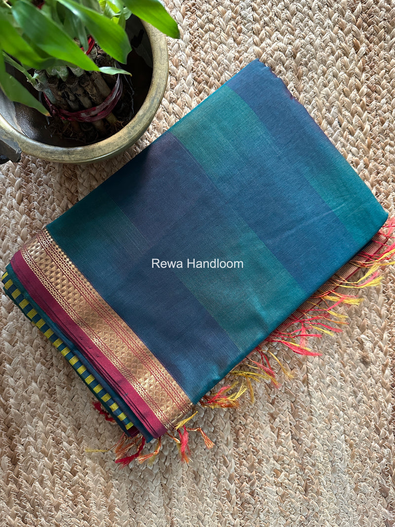 Maheshwari Morpankhi Shaded Plain Saree ZSP04