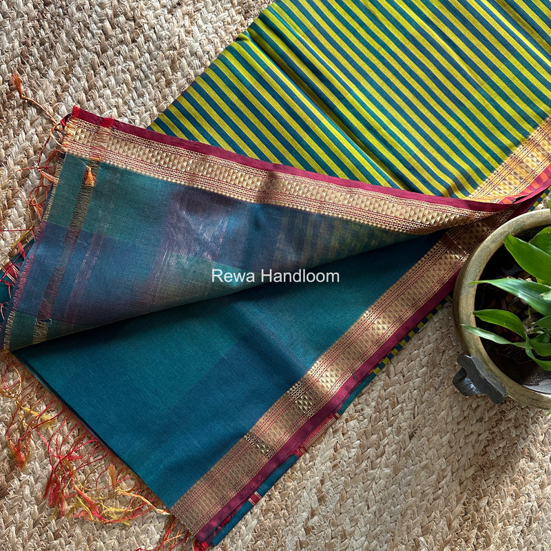 Maheshwari Morpankhi Shaded Plain Saree ZSP04